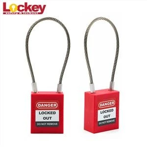 Lockout Tagout saugaus plieninio kabelio vielos užraktas